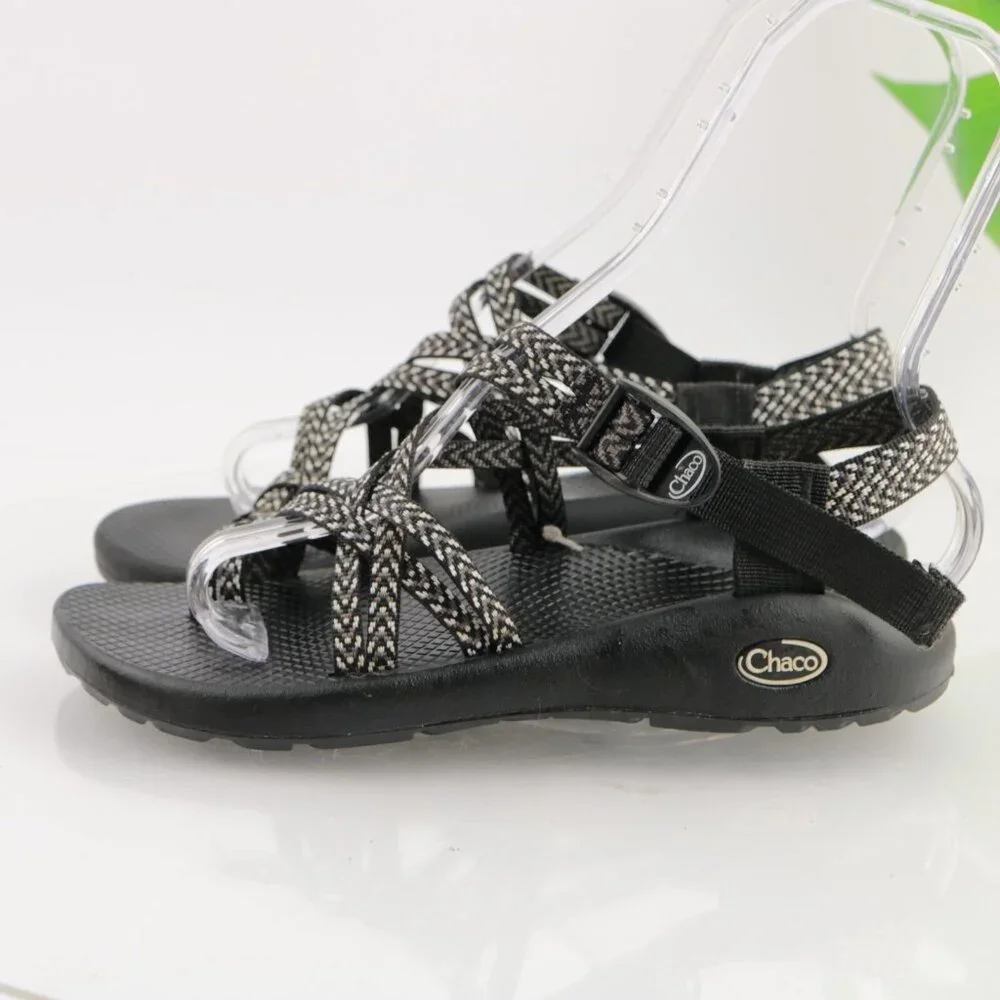 Chaco Womes ZX/2 Sandal Size 9 Black Strappy Toe Loop Adjustable Hike Trail Shoe